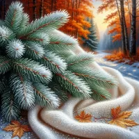 Пазл Еловая ветка