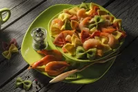 Пазл Фарфалле и креветки