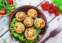 Пазл Фаршированные шампиньоны