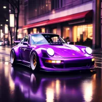 Пазл Фиолетовый Porshe 911