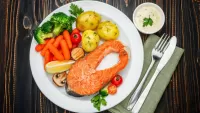 Пазл Форель с овощами