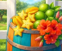Пазл Фрукты и цветы 