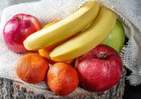 Пазл Фрукты на ткани