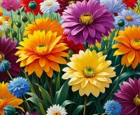 Пазл Герберы