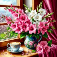 Пазл Гладиолусы