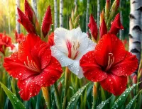 Пазл Гладиолусы