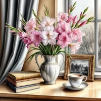 Пазл Гладиолусы