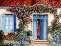 Пазл Голубая дверь