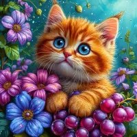 Пазл Голубоглазый котенок