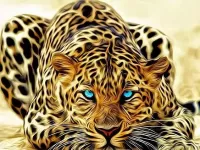 Пазл Голубоглазый леопард