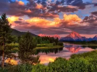 Пазл Горы на закате