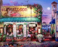 Пазл Город на закате