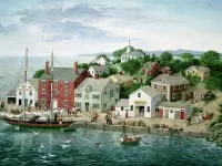 Пазл Городок у моря 