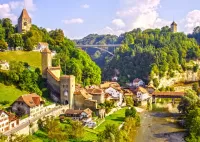 Пазл Городок в горах