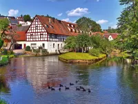 Пазл Городок в Саксонии