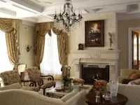 Пазл Гостиная с камином