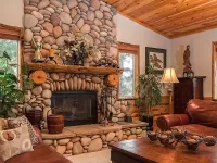 Пазл Гостиная с камином