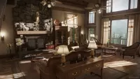 Пазл Гостиная с камином