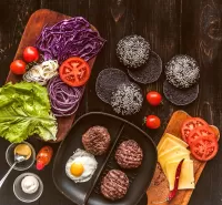 Пазл Готовим гамбургеры