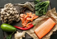 Пазл Грибы и морепродукты 