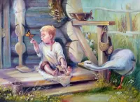 Пазл Гуси-лебеди