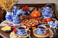 Пазл Гжелевский сервиз