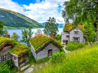 Пазл Hа берегу фьордa