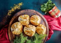 Пазл Хинкали и зелень 