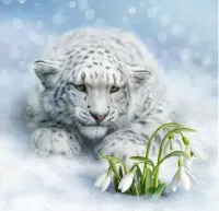 Пазл Хищник и цветы