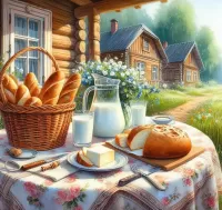 Пазл Хлеб и молоко