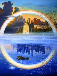 Пазл Храм и радуга