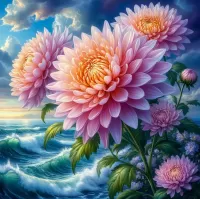Пазл Хризантема