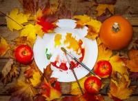 Пазл Художница-осень 