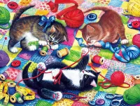 Пазл Игривые котята