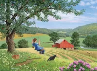 Пазл Качели