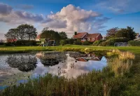 Пазл Качели у пруда