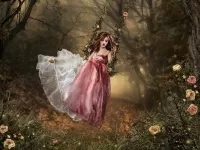 Пазл Качели в лесу 