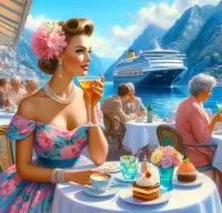 Пазл Кафе у моря