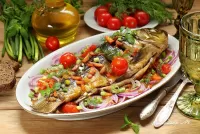 Пазл Карп с овощами