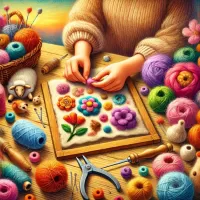 Пазл Картина из шерсти