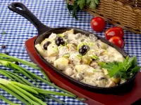 Пазл Картофель с грибами в сливках
