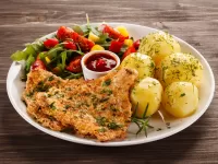 Пазл Картошка с отбивной