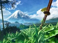 Пазл Катана в траве