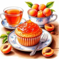 Пазл Кекс с абрикосовым джемом