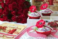 Пазл Кексы с цветами