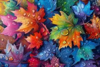 Пазл Кленовые листья 