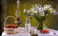 Пазл Клубника с молоком