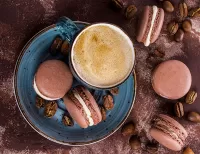 Пазл Кофе и макарон 