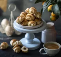 Пазл Кофе и рогалики