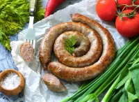 Пазл Колбаски и овощи 